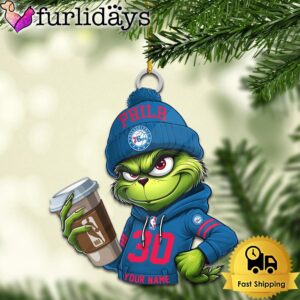 NBA Philadelphia 76ers Custom Grinch Christmas…