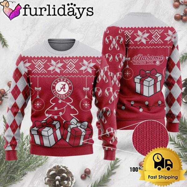 NCAA Alabama Crimson Tide Tree Christmas Ugly Sweater