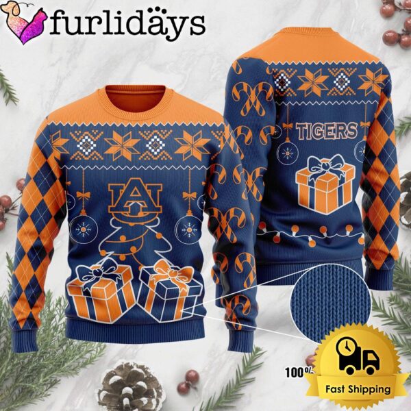 NCAA Auburn Tigers Tree Christmas Ugly Sweater