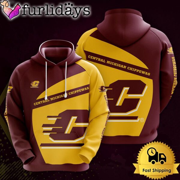 NCAA Central Michigan Chippewas Football Mascot 3D Hoodie