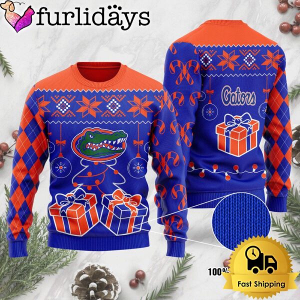 NCAA Florida Gators Tree Christmas Ugly Sweater