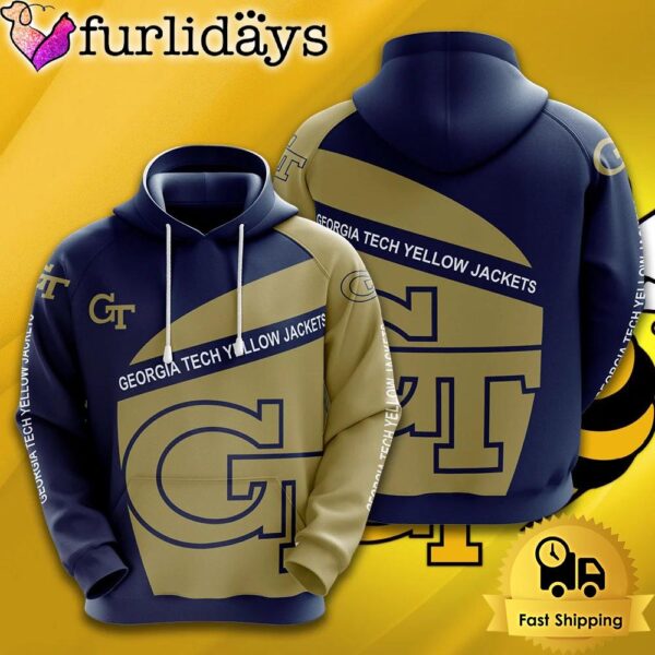 NCAA Georgia Tech Yellow Jackets Football Mascot 3D Hoodie