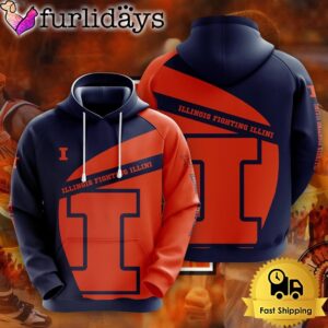 NCAA Illinois Fighting Illini Football Mascot 3D Hoodie