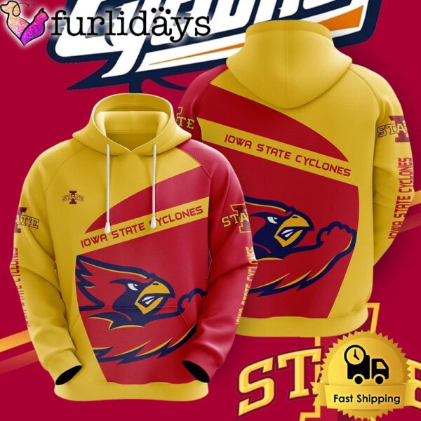 NCAA Iowa State Cyclones Football Mascot 3D Hoodie