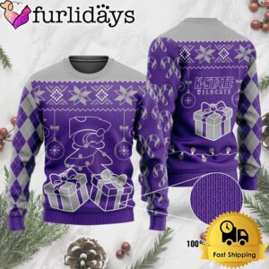 NCAA Kansas State Wildcats Tree Christmas Ugly Sweater