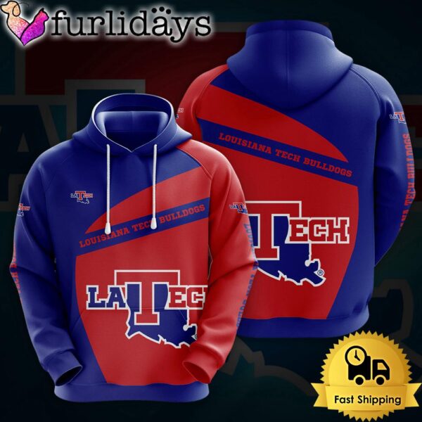 NCAA Louisiana Tech Bulldogs Football Mascot 3D Hoodie