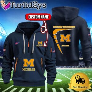 NCAA Michigan Wolverines American Flag Custom…