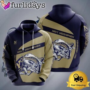 NCAA Navy Midshipmen Football Mascot 3D Hoodie