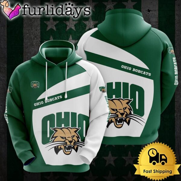 NCAA Ohio Bobcats Football Mascot 3D Hoodie