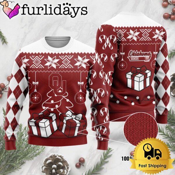 NCAA Oklahoma Sooners Tree Christmas Ugly Sweater