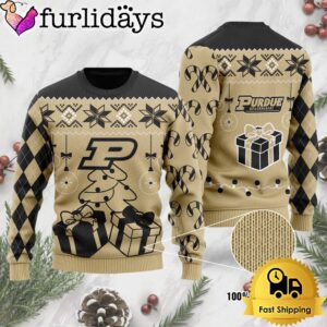 NCAA Purdue Boilermakers Tree Christmas Ugly…