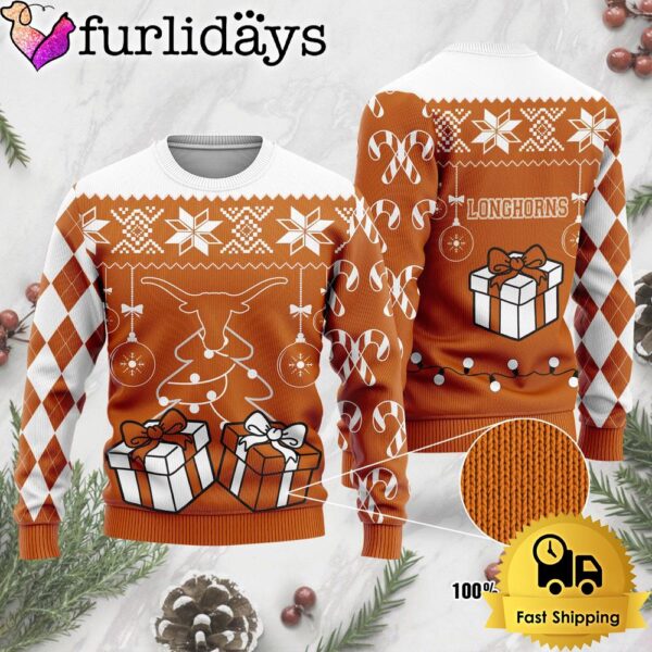 NCAA Texas Longhorns Tree Christmas Ugly Sweater