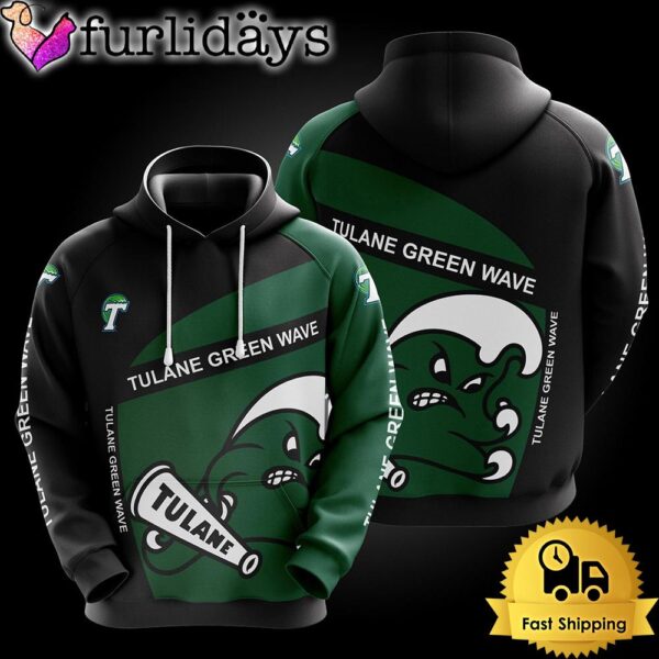 NCAA Tulane Green Wave Football Mascot 3D Hoodie