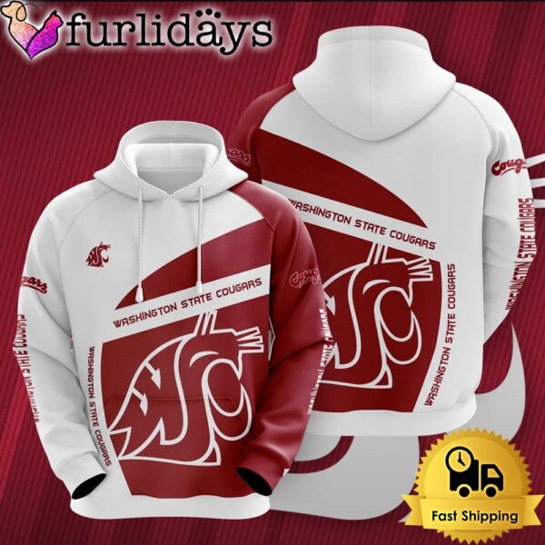 NCAA Washington State Cougars Football Mascot 3D Hoodie