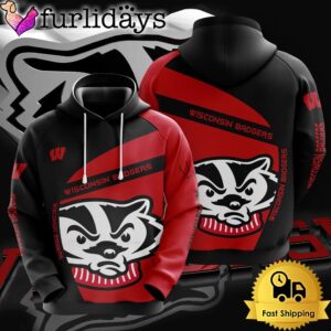 NCAA Wisconsin Badgers Football Mascot 3D Hoodie