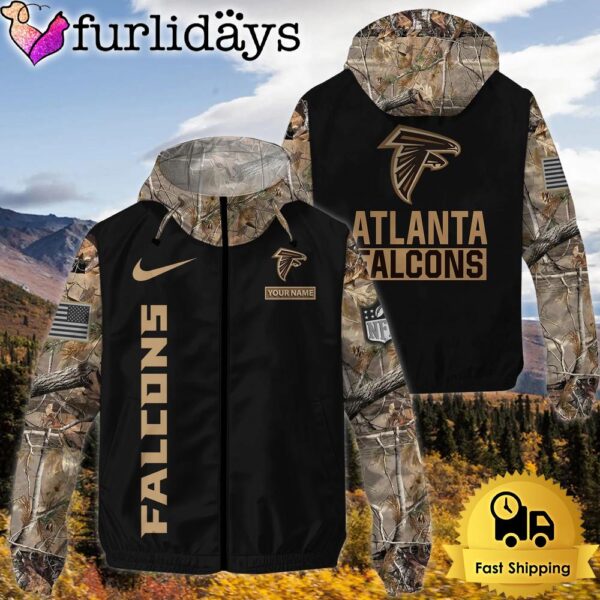 NFL Atlanta Falcons Personalized Camo Windbreaker Jacket