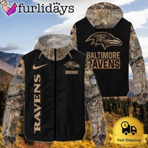 NFL Baltimore Ravens Personalized Camo Windbreaker…