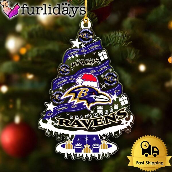 NFL Baltimore Ravens Tree Christmas Ornament