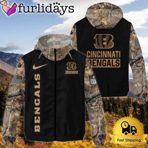 NFL Cincinnati Bengals Personalized Camo Windbreaker…