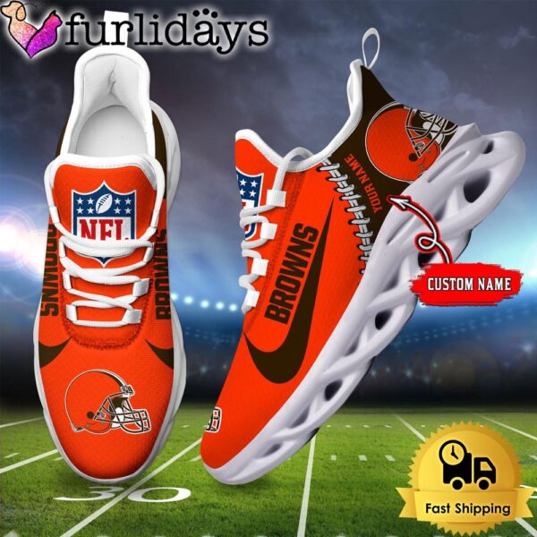 NFL Cleveland Browns Custom Name Max Soul Shoes Gift For Fans