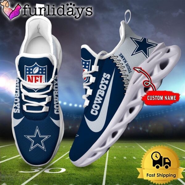 NFL Dallas Cowboys Custom Name Max Soul Shoes Gift For Fans