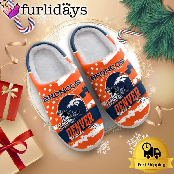 NFL Denver Broncos Football Logo Team House Slipper