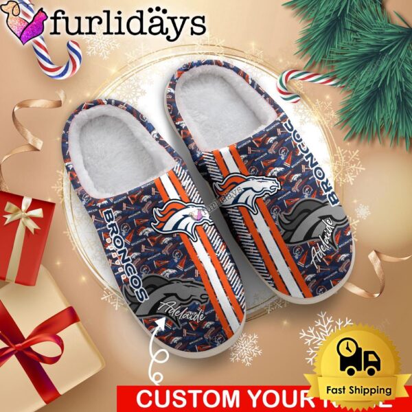 NFL Denver Broncos Team Pattern Logo House Slippers 3D Personalized