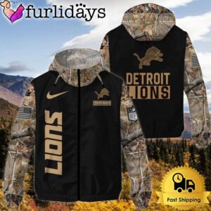 NFL Detroit Lions Personalized Camo Windbreaker…