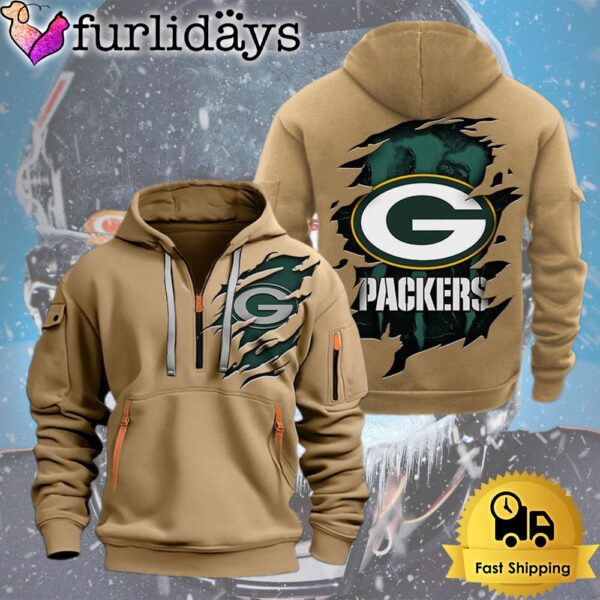 NFL Green Bay Packer Logo Team Quarter Zip Hoodie