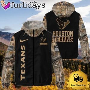 NFL Houston Texans Personalized Camo Windbreaker…