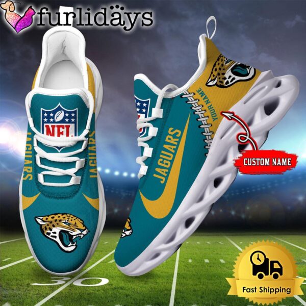 NFL Jacksonville Jaguars Custom Name Max Soul Shoes Gift For Fans