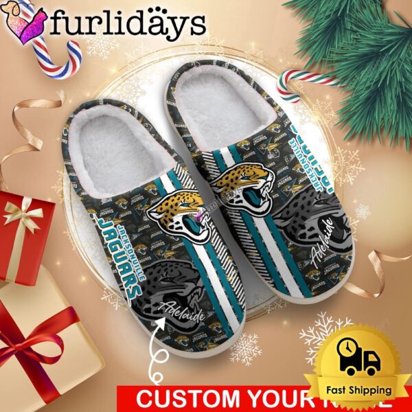 NFL Jacksonville Jaguars Team Pattern Logo House Slippers 3D Personalized