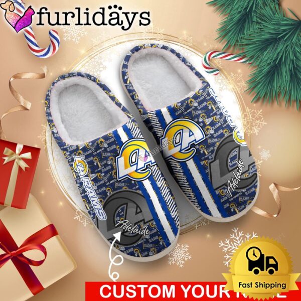 NFL Los Angeles Rams Team Pattern Logo House Slippers 3D Personalized