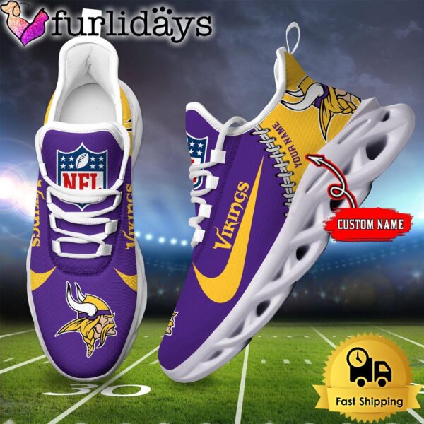 NFL Minnesota Vikings Custom Name Max Soul Shoes Gift For Fans