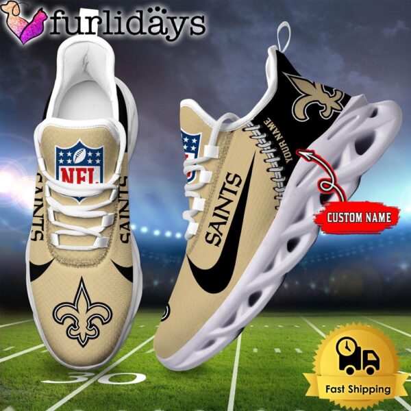 NFL New Orleans Saints Custom Name Max Soul Shoes Gift For Fans