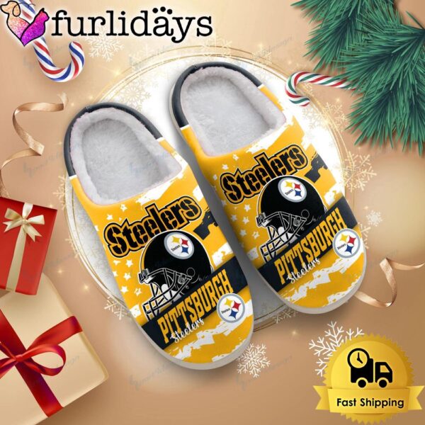 NFL Pittsburgh Steelers Football Logo Team House Slipper