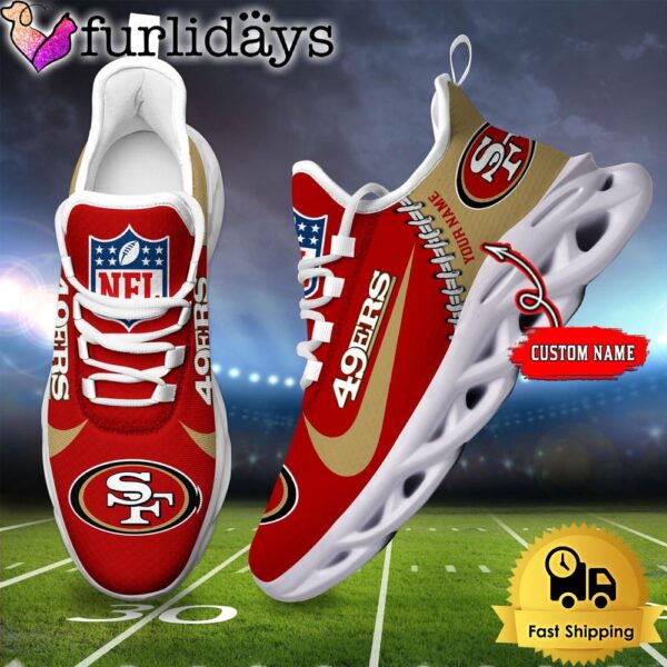 NFL San Francisco 49ers Custom Name Max Soul Shoes Gift For Fans