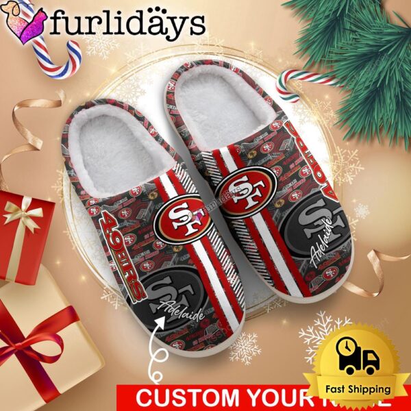 NFL San Francisco 49ers Team Pattern Logo House Slippers 3D Personalized