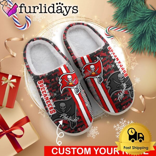 NFL Tampa Bay Buccaneers Team Pattern Logo House Slippers 3D Personalized