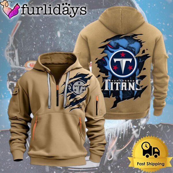 NFL Tennessee Titan Logo Team Quarter Zip Hoodie