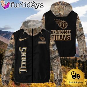 NFL Tennessee Titans Personalized Camo Windbreaker…