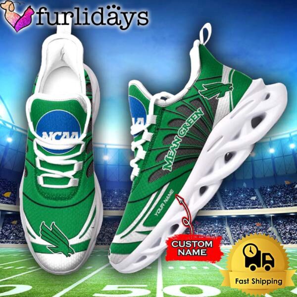 NORTH TEXAS MEAN GREEN NCAA Custom Max Soul Shoes Sneakers