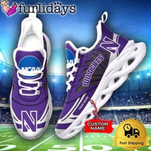 Northwestern Wildcats NCAA Custom Max Soul Shoes Sneakers