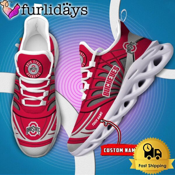 Ohio State Buckeyes NCAA Custom Max Soul Shoes Sneaker