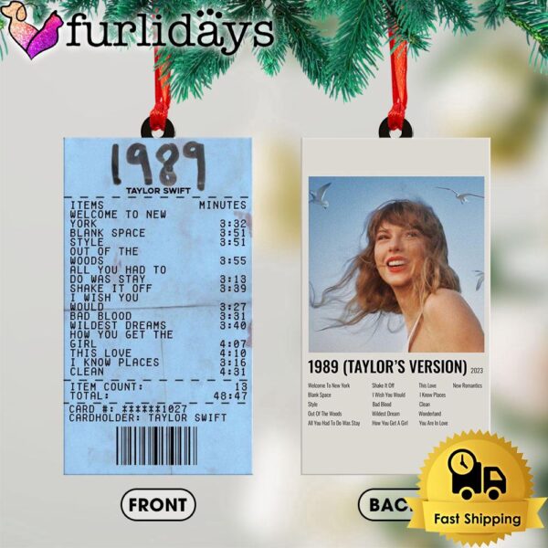 Taylor Swift 1989 Ticket Ornament