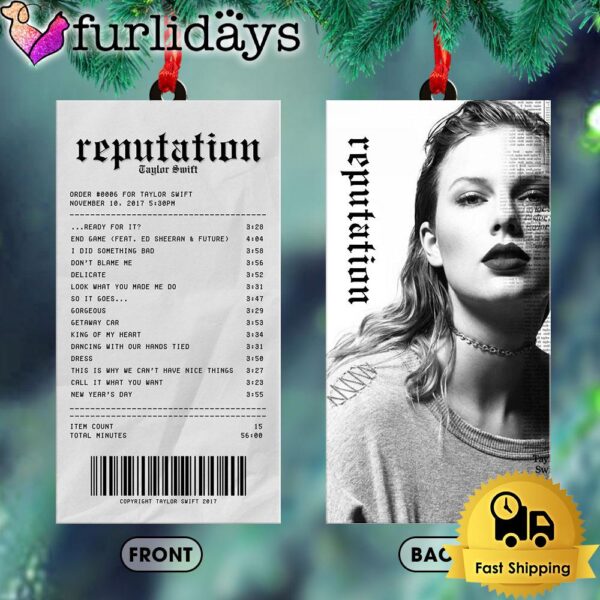 Taylor Swift Reputation Ticket Ornament