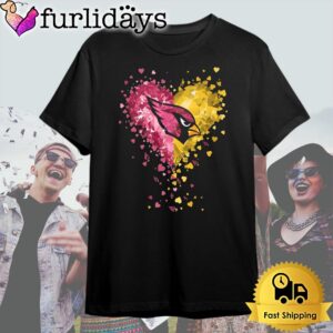 Arizona Cardinals Crystal Heart T Shirt