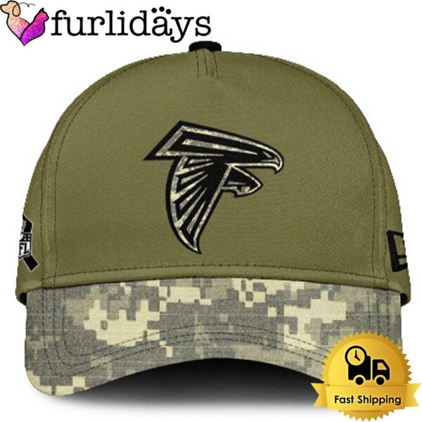 Atlanta Falcons 2024 Salute to Service Club Green Camo Cap Gift For Veteran