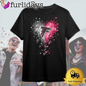 Atlanta Falcons Crystal Heart T Shirt