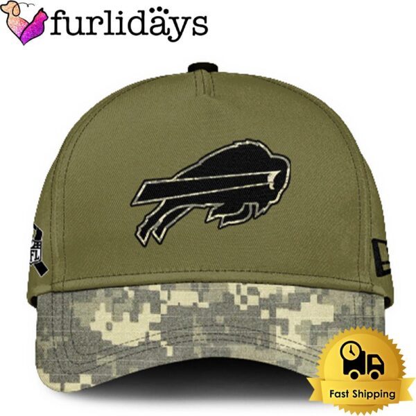 Buffalo Bills 2024 Salute to Service Club Green Camo Cap Gift For Veteran